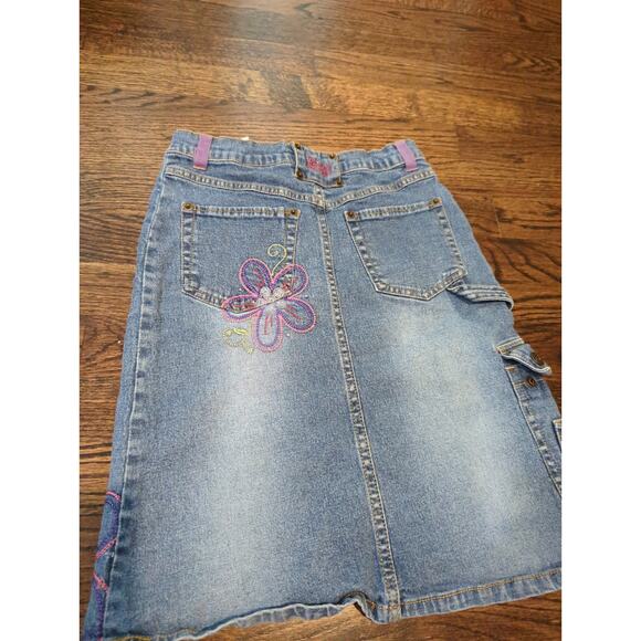 Vintage Lizzy McGuire Girls Embroidered Denim Skirt - Picture 5 of 6